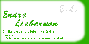 endre lieberman business card